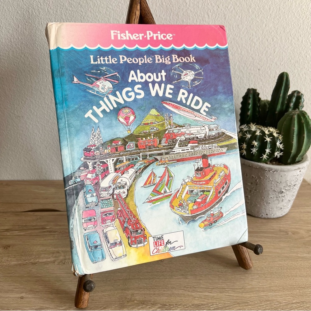 Vintage Fisher-Price Little People Things We Ride Hardcover Book